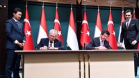 Menteri Perdagangan Enggartiasto Lukita meneken perjanjian itu dengan menteri terkait dari Turki.