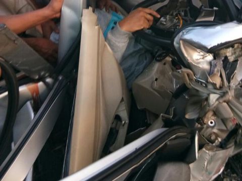 Kondisi Xenia yang ringsek