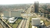 Inilah gambaran kawasan Bundaran HI di kawasan Sudirman Thamrin Jakarta Pusat sekitar tahun 1960-an. (Foto: Istimewa)
