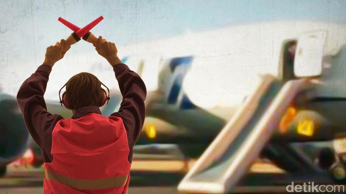 Ilustrasi Pesawat Mendarat Darurat