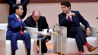 Jokowi berbincang dengan Justin Trudeau. Laily Rachev/Setpres.