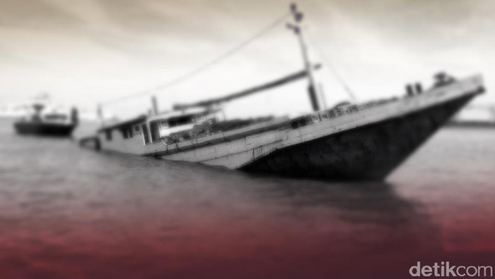 Ilustrasi kapal tenggelam atau kecelakaan kapal(Dok detikcom)