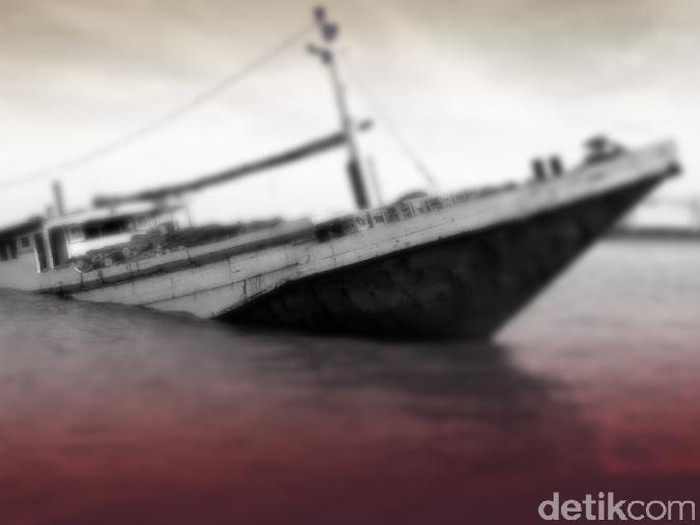 Ilustrasi kapal tenggelam atau kecelakaan kapal(Dok detikcom)