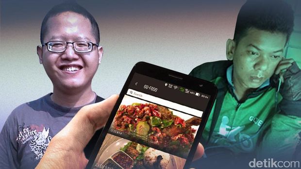 Ilustrasi Julianto dan Driver Go-Jek