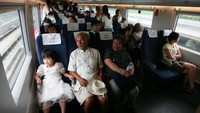 Begini penampakan salah satu interior kereta cepat China. China Photos/Getty Images.