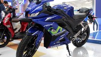 Motor ini didukung mesin 155 cc, 6 percepatan, 4 katup dan teknologi terbaru VVA menjadikan mesin All New R15 terbaik di kelasnya. Pool/Khairul Imam Ghozali.