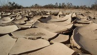 Danakil mempunyai suhu yang sangat ekstrim, mencapai 50 derajat Celcius, dan yang paling adem 34 derajat Celcius. Bahkan karena saking keringnya, tanah di kawasan gurun sampai pecah-pecah! (Vivien Cumming/BBC Travel)