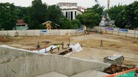 Pengerjaan proyek senilai Rp 665 miliar tersebut masih terus dilakukan. Pool/Citra Fitri Mardiana.