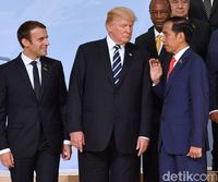 Bersebelahan dengan Trump Jokowi Foto Bersama Pemimpin 