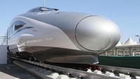 Begini penampakan salah satu model kereta cepat China. VCG via Getty Images.