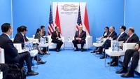 Pertemuan Jokowi dengan Donald Trump berlangsung cair. Laily Rachev/Setpres.