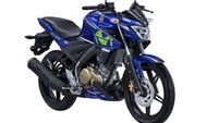 All New V-ixion yang memasuki usia 10 tahun di Indonesia juga memiliki desain grafis Movistar Yamaha. Pool/Khairul Imam Ghozali.