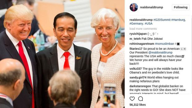 Pertemuan Trump dengan Jokowi di sela KTT G20.