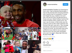 Duka Jermain Defoe untuk Fans Cilik yang Meninggal karena Neuroblastoma