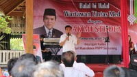 Menunggu restu PDIP, Bupati Kudus Musthofa sudah meluncurkan slogan jika direstui maju pilgub Jateng. Musthofa menyiapkan slogan Ngajeni Lan Ngayomi yang artinya menghormati dan mengayomi. Foto: Dokumentasi Pemkab Kudus
