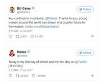  Bill Gates Gelar 'Karpet Merah' Buat Malala Yousafzai