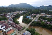 Pemandangan Entikong dari atas.