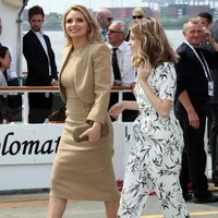 Angélica Rivera Hurtado Ibu Negara Meksiko di Hamburg, Jerman (AFP)