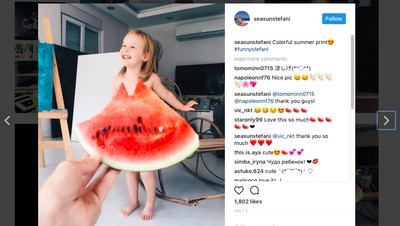 Foto-foto Lucu Model Cilik dengan Busana Sayur dan Buah-buahan