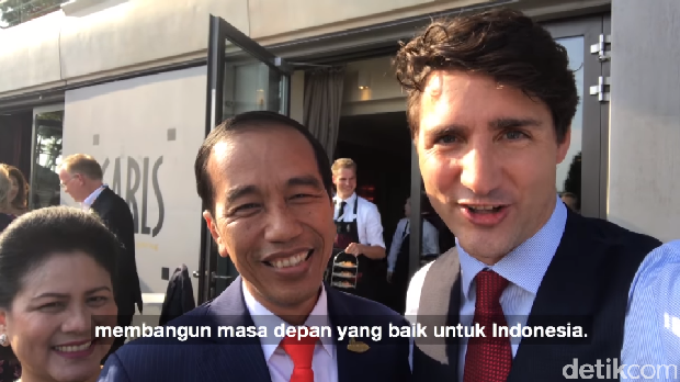 Presiden Jokowi dan PM Justin Trudeau Ngevlog Bareng di Hamburg