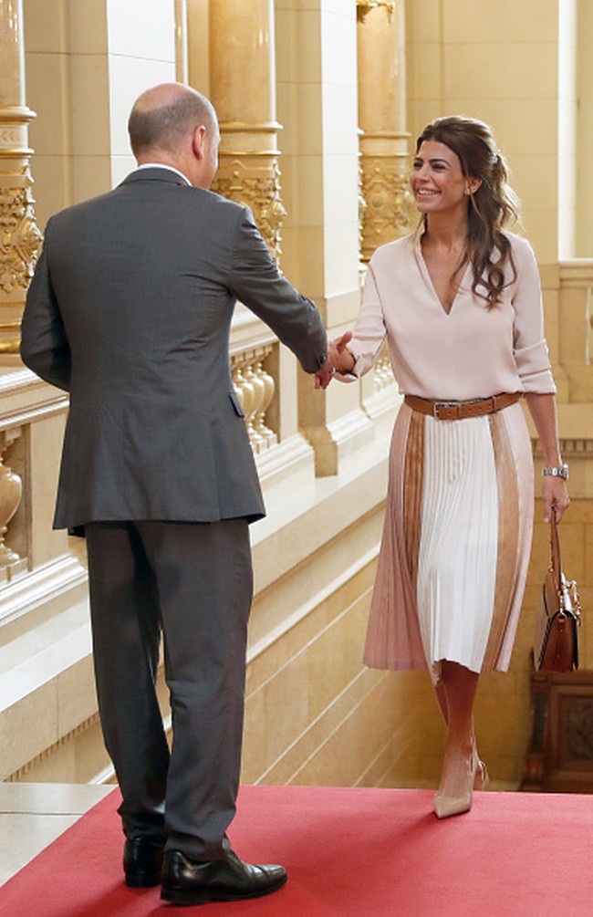 Juliana Awada Ibu Negara Argentina di Hamburg, Jerman (Photo by Friedemann Vogel - Pool/Getty Images)