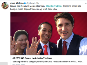 Presiden Jokowi dan PM Justin Trudeau Ngevlog Bareng di Hamburg