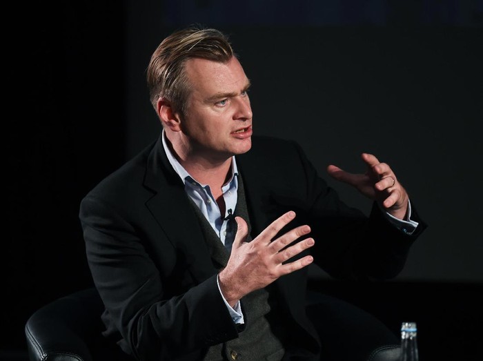 LONDON, ENGLAND - OCTOBER 09:  Christopher Nolan speaks at the LFF: Connects: Film - Reframing the Future of Film discussion at BFI Southbank on October 9, 2015 in London, England.  (Photo by Stuart C. Wilson/Getty Images for BFI)