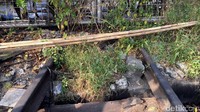 Tampak jalur tersebut sudah lama tak dipakai, tanah di sekitar rel juga banyak ditumbuhi rumput liar.  Foto: Muhammad Idris