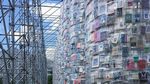 Amazing! 100.000 Buku Disusun Jadi Gedung Megah