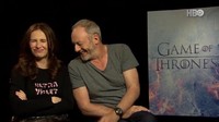 Obrolan seru bersama Liam Cunningham dan Carice Van Outen yang sedang sakit. (Dok. HBO)