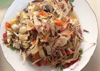 Sayur jantung pisang khas Sumba, NTT.