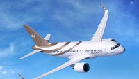 Pesawat ini dirancang khusus oleh Airbus dan Pagaini Automobili, sebuah perusahaan eksklusif dari Italia yang hanya memproduksi 45 mobil per tahunnya. Kendaraan udara ini bahkan lebih mewah dari model Airbus A919neo yang bernilai 77 juta poundsterling atau setara Rp 1,3 T (Dok. Airbus)