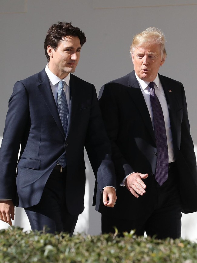 Justin Trudeau after a meeting at the White House on February 13, 2017 in Washington, DC. Later in the day the two leaders are scheduled to speak to the media at a news conference. (Photo by Mark Wilson/Getty Images)