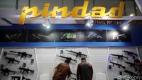 Penampakan booth Pindad Indo Security and Indo Firex 2017 Expo & Forum yang digelar di JCC, Jakarta, Rabu (12/7/2017).