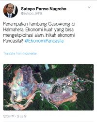 Soroti Area Tambang, Kepala Data BNPB: Inikah Ekonomi Pancasila?