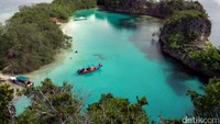 Keindahan Laguna Pulau Rufas di Raja Ampat. Sukma Indah Permana/detikcom.