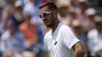 Viktor Troicki hanya mampu menuntaskan satu set saat mengadapi Florian Mayer di babak pertama. Foto: Reuters / Tony OBrien