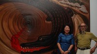 Lukisan The Man From Bantul karya I Nyoman Masriadi ini terjual Rp 10 miliar di Balai Lelang Sothebys Hong Kong tahun 2008. Foto: Istimewa