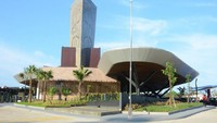 PLBN Aruk yang berlokasi di Kabupaten Sambas, Provinsi Kalimantan Barat. PLBN Indonesia-Malaysia ini dibangun di atas lahan seluas 9,1 hektar dan menelan biaya Rp 131 miliar. Pool/Dok. PUPR.