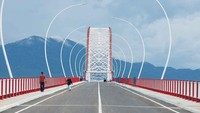 Total panjang jembatan ditambah jalan akses mencapai 5,3 kilometer (km). Sedangkan panjang jembatan mencapai 1,42 km dan terdiri dari 2 bagian jembatan. Pool/Dok. Kementerian PUPR.