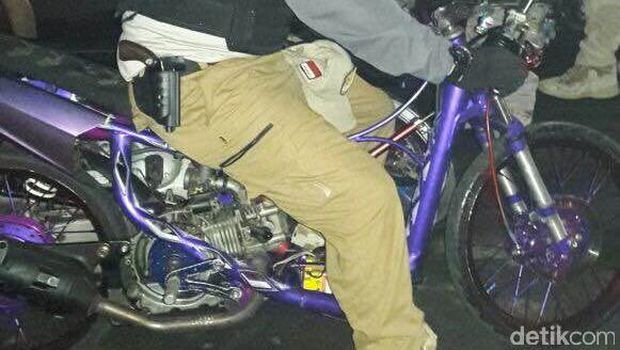 Polisi sita 4 sepeda motor bodong di Sunter, Jakarta Utara.