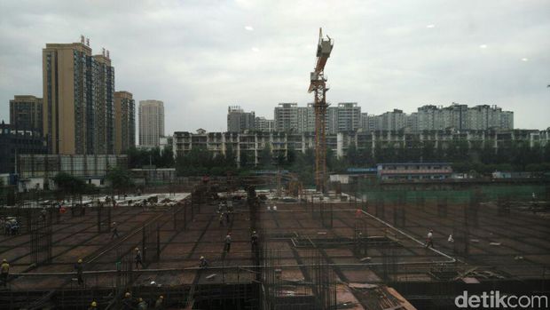  Pembangunan tiada henti di Kota Chengdu (Wahyu/detikTravel)