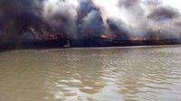9 Kapal Terbakar di Pulau Seprapat Pati