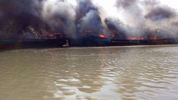 14 Kapal Terbakar di Pati, 3 Orang Luka Bakar