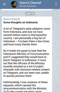 Ini Solusi Telegram Untuk Tangkal Terorisme Di Indonesia
