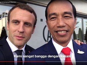 Begini Isi Vlog Kolaborasi Jokowi dengan Presiden Macron