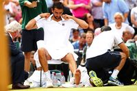 Tampak kaki Marin Cilic yang melepuh.