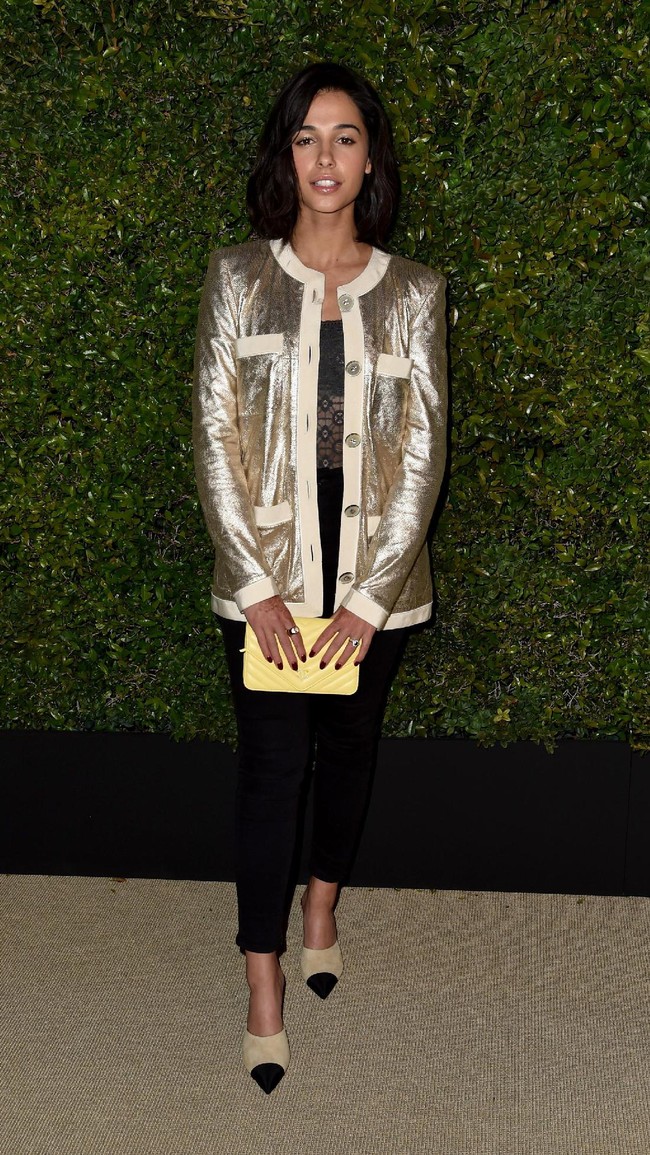 Naomi Scott attends the celebration of Chanels Gabrielle Bag hosted by Caroline De Maigret and Pharrell Williams at Giorgio Baldi on April 6, 2017 in Santa Monica, California.  (Photo by Frazer Harrison/Getty Images)