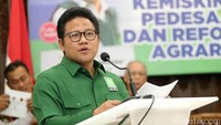 Ketum PKB Muhaimin Iskandar memberikan sambutan saat digelarnya diskusi bertajuk Kemiskinan Pedesaaan dan Reforma Agraria yang berlangsung di DPP PKB, Jakarta, Senin (17/07/2017).