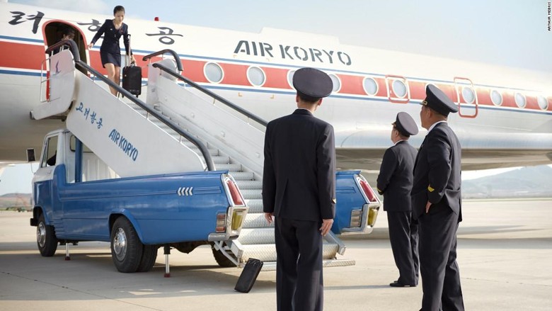 Maskapai Air Koryo, Korea Utara (Dok. CNN/Arthur Mebius) Maskapai Air Koryo, Korea Utara (Dok. CNN/Arthur Mebius)